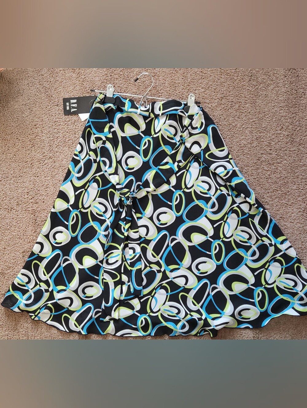 NWT D.V.A. New York Hollywood Square Geometric Midi Skirt